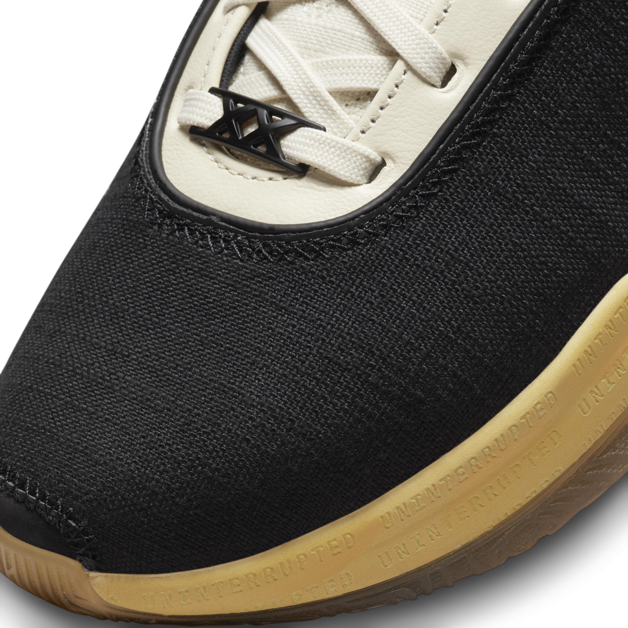 Nike Mens Lebron James Nike Lebron XX - Mens Basketball Shoes Black/White/Metallic Gold Product Image