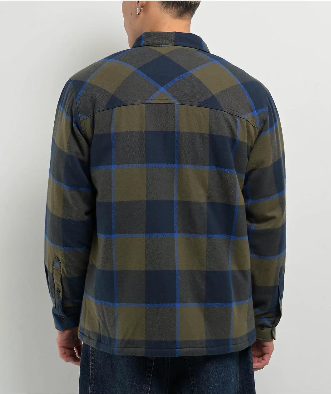 Dravus Navy Flannel Sherpa Jacket Product Image