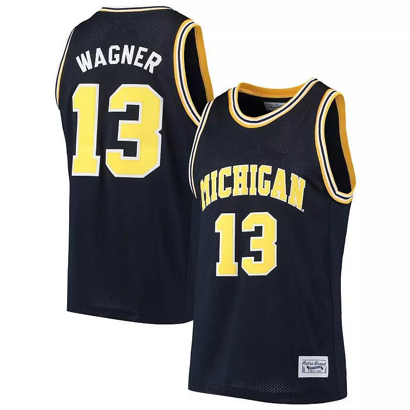 Men's Original Retro Brand Moritz Wagner Navy Michigan Wolverines Alumni Basketball Jersey, Size: Medium, Blue Product Image