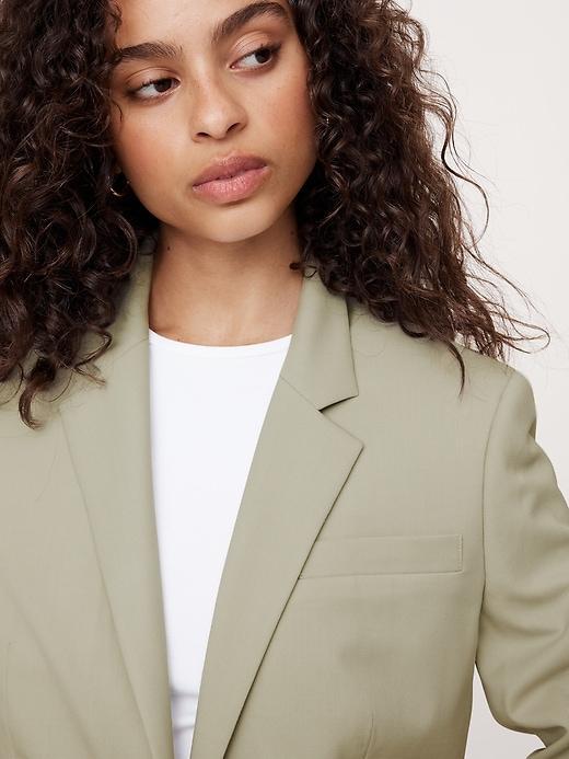 Slim Italian Wool Blazer Product Image
