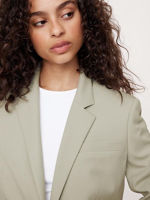 Slim Italian Wool Blazer Product Image
