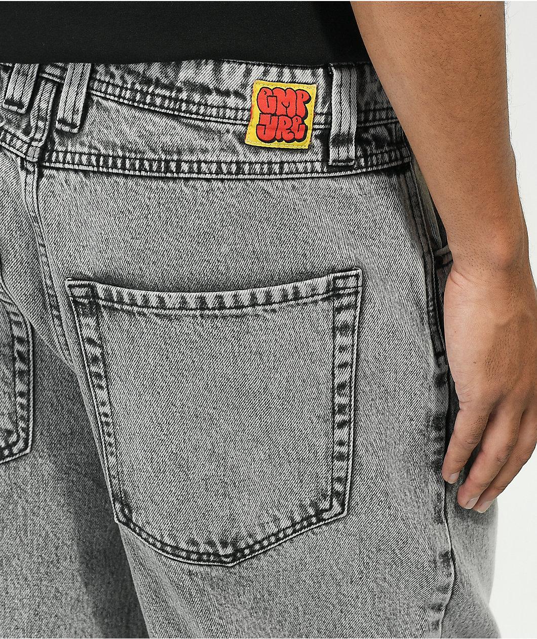 Empyre Raw Denim Black Loose Fit Skate Jeans Product Image