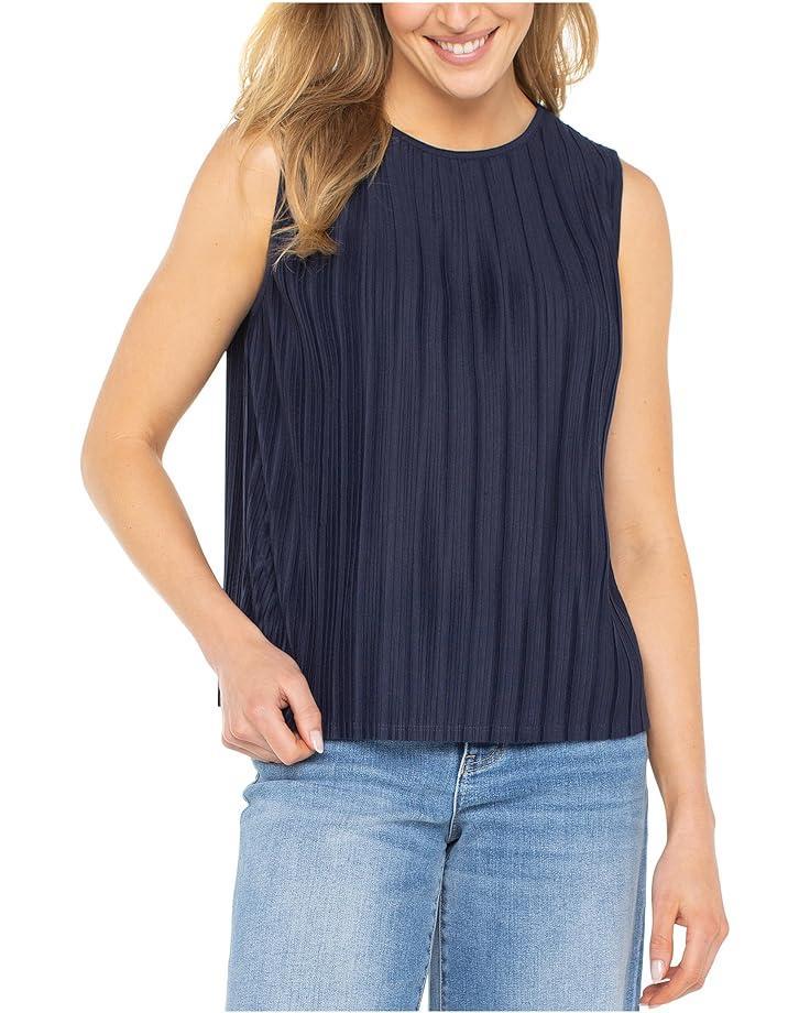Sleeveless Woven To Knit Top Product Image
