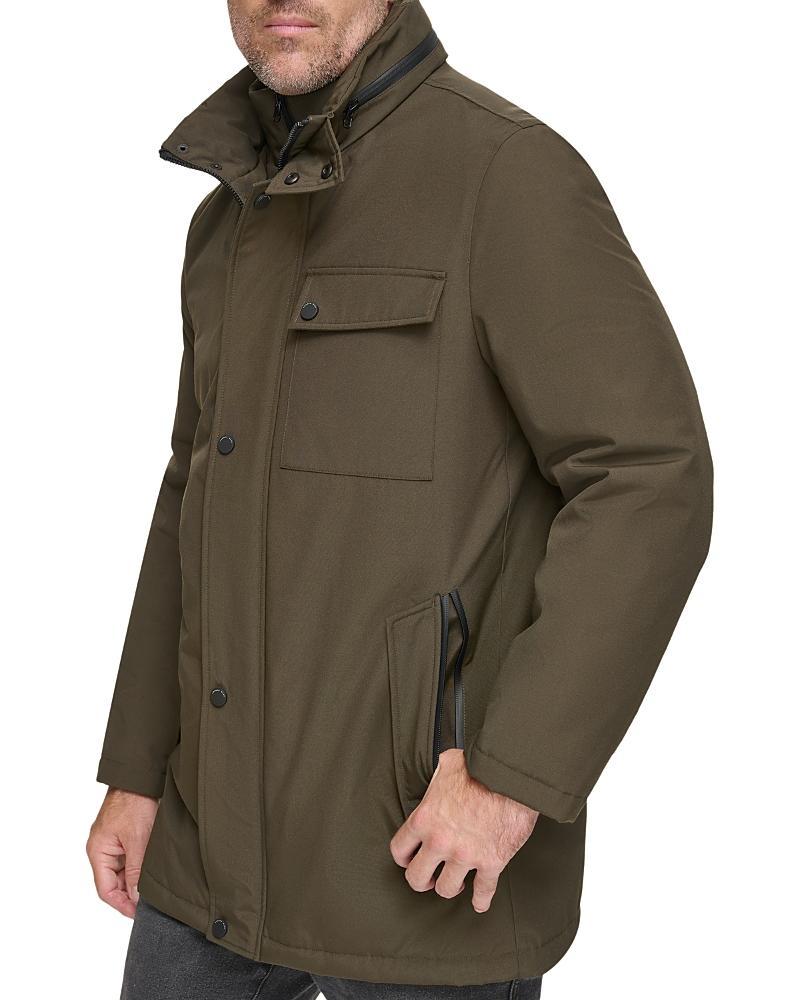 Andrew Marc Harcourt Water Resistant Full Zip Car Coat with Attached Bib Product Image
