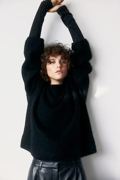 Oversized Mohair-Blend Sweater Product Image
