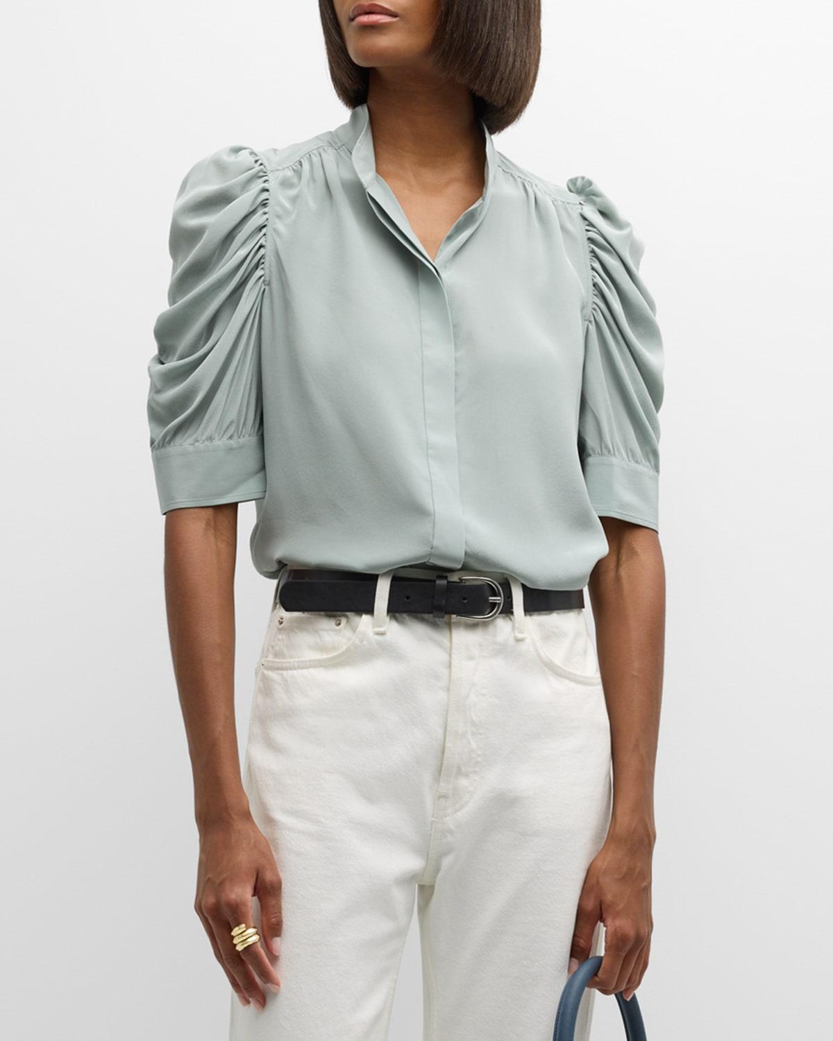 Frame Gillian Puffed Shoulder Blouse Product Image