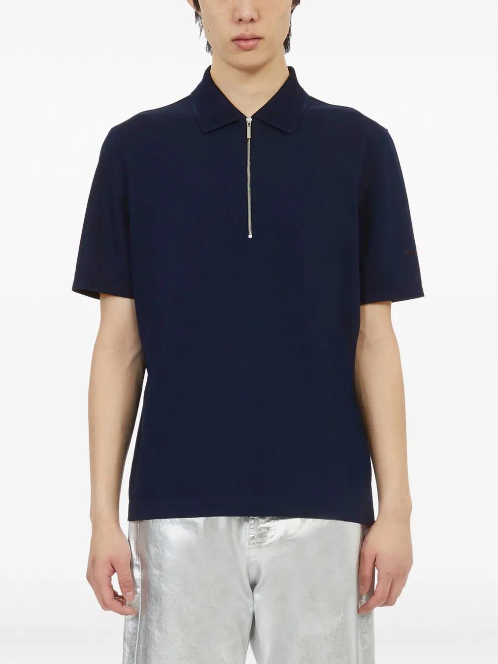 half-zip cotton polo shirt Product Image