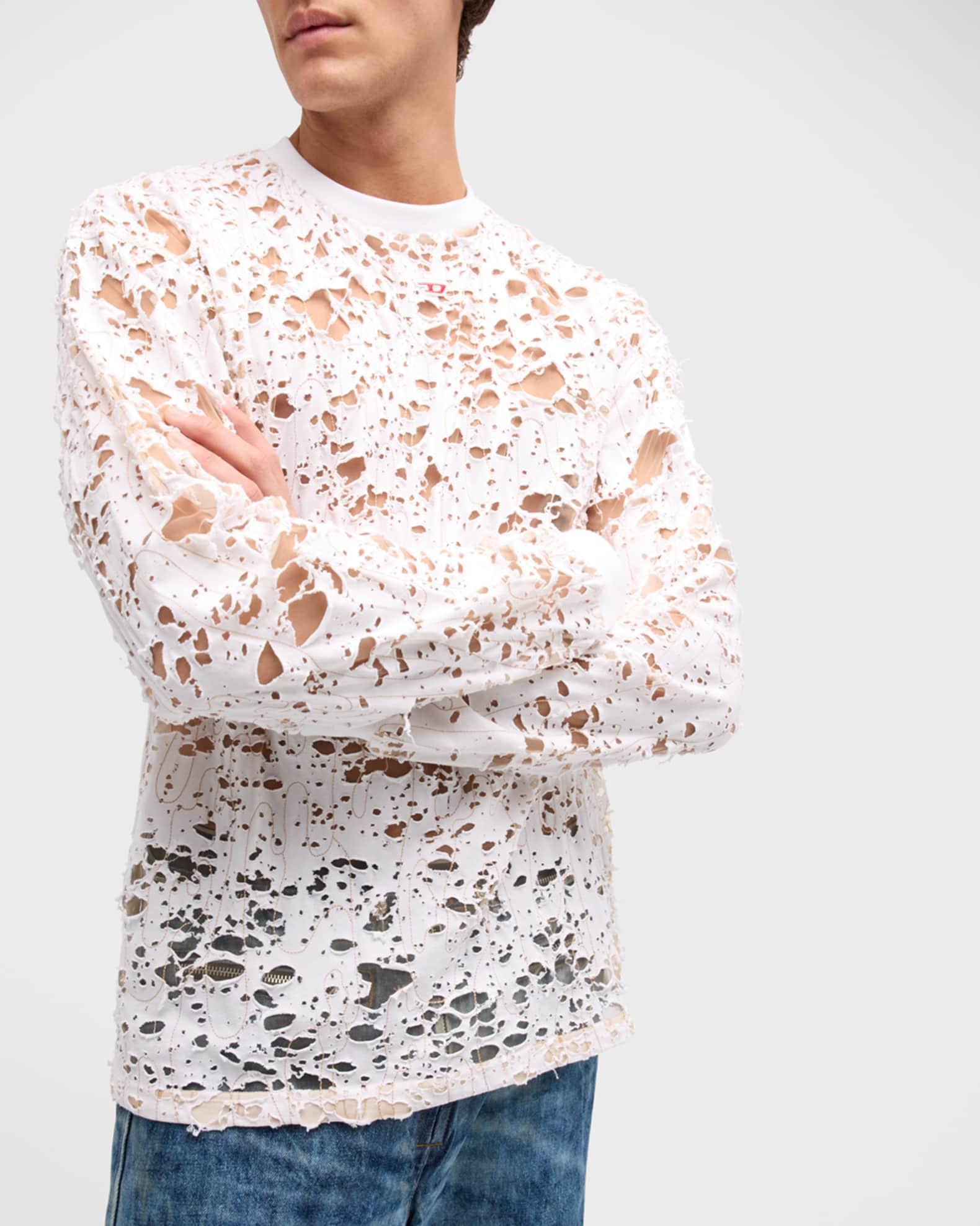 Mens Burnout Jersey and Tulle T-Shirt Product Image