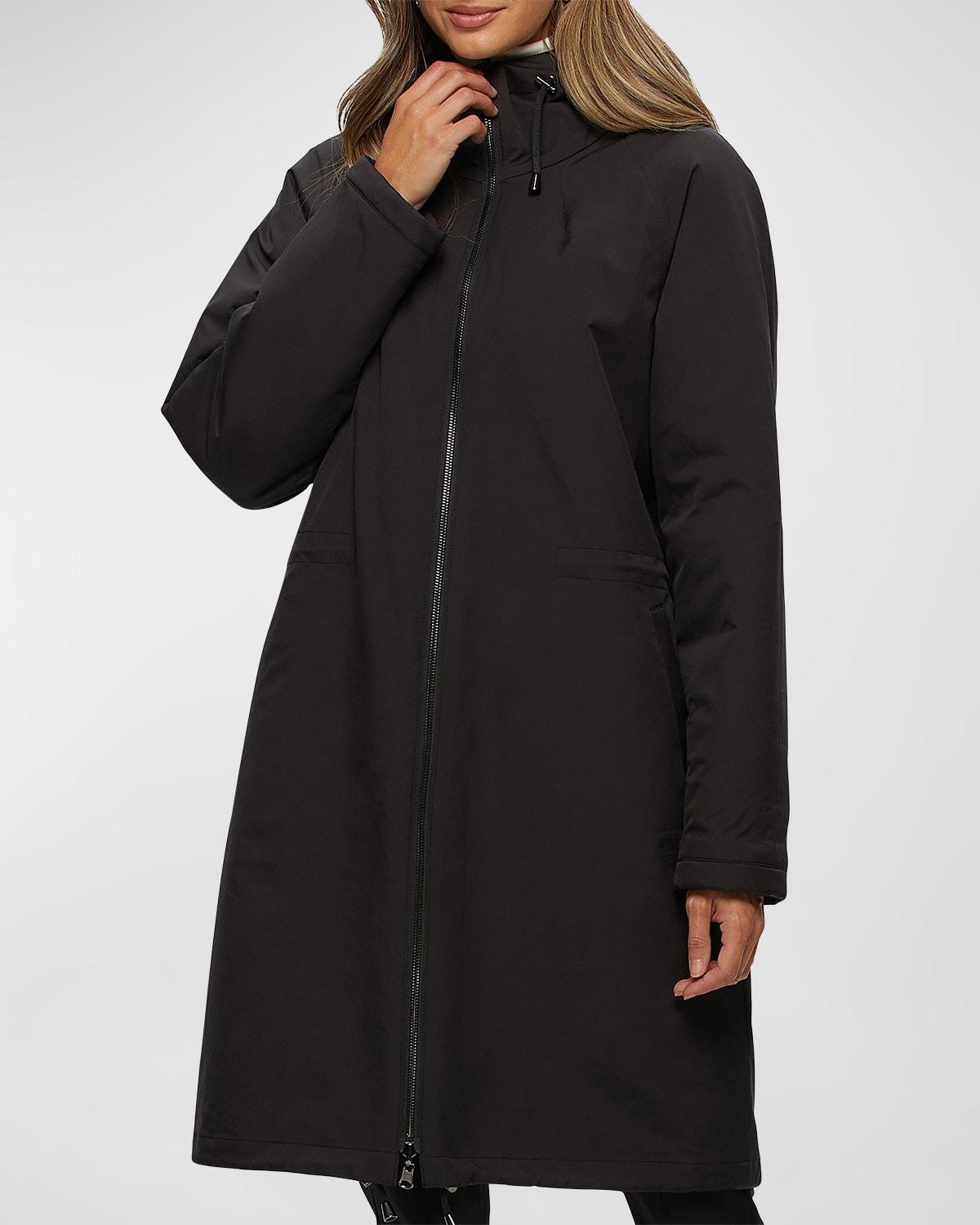 Womens Reversible Shearling Lamb Parka Jacket Product Image