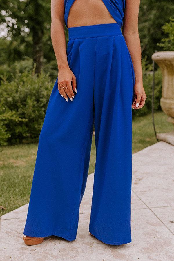 Nearly Famous Wrap Top In Royal Blue Product Image