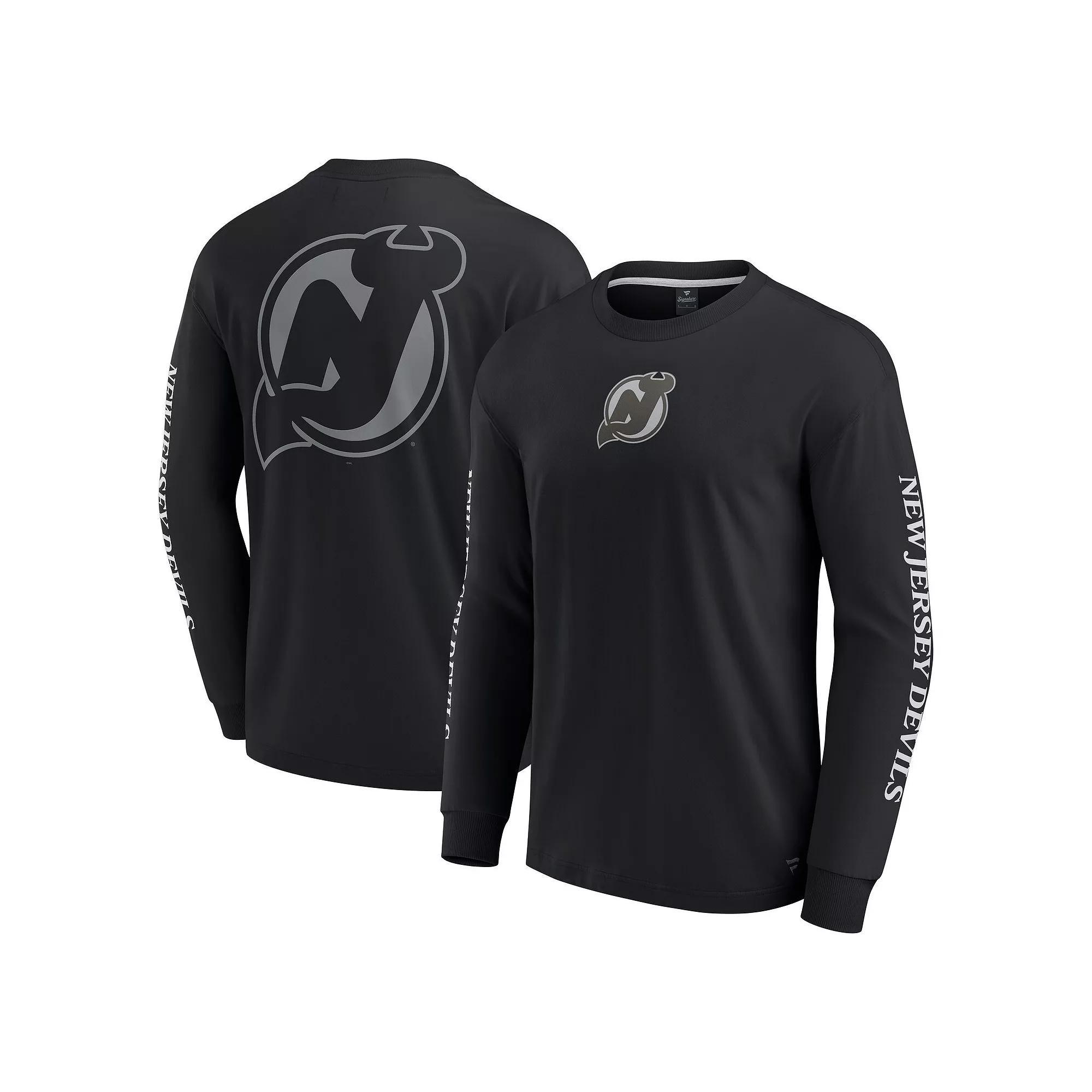 Mens Fanatics Black New Jersey Devils Elements Strive Long Sleeve T-Shirt Product Image