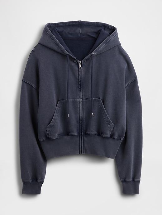 Heavyweight French Terry Oversized Zip Wedge Hoodie Product Image