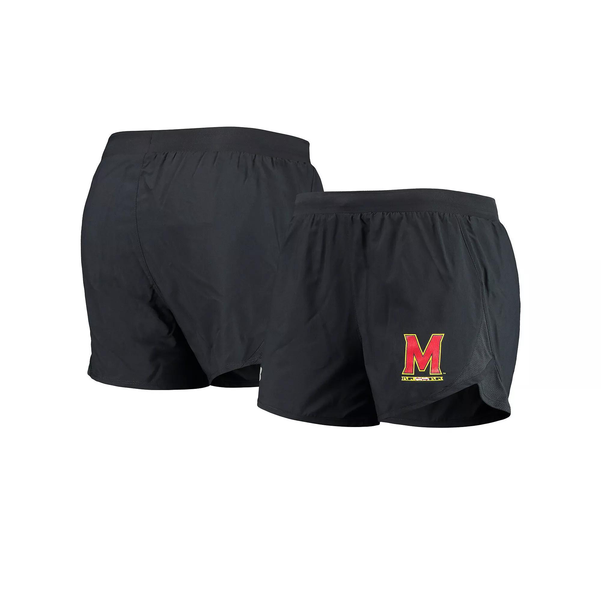Womens Under Armour Maryland Terrapins Fly By Run 2.0 Performance Shorts Product Image