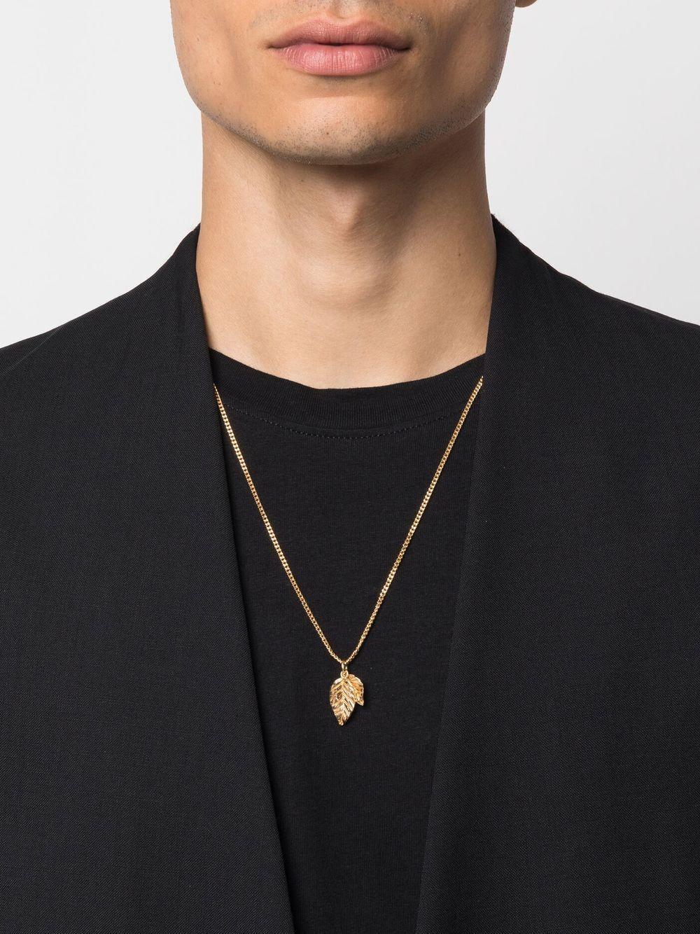 twin leaves-pendant necklace Product Image