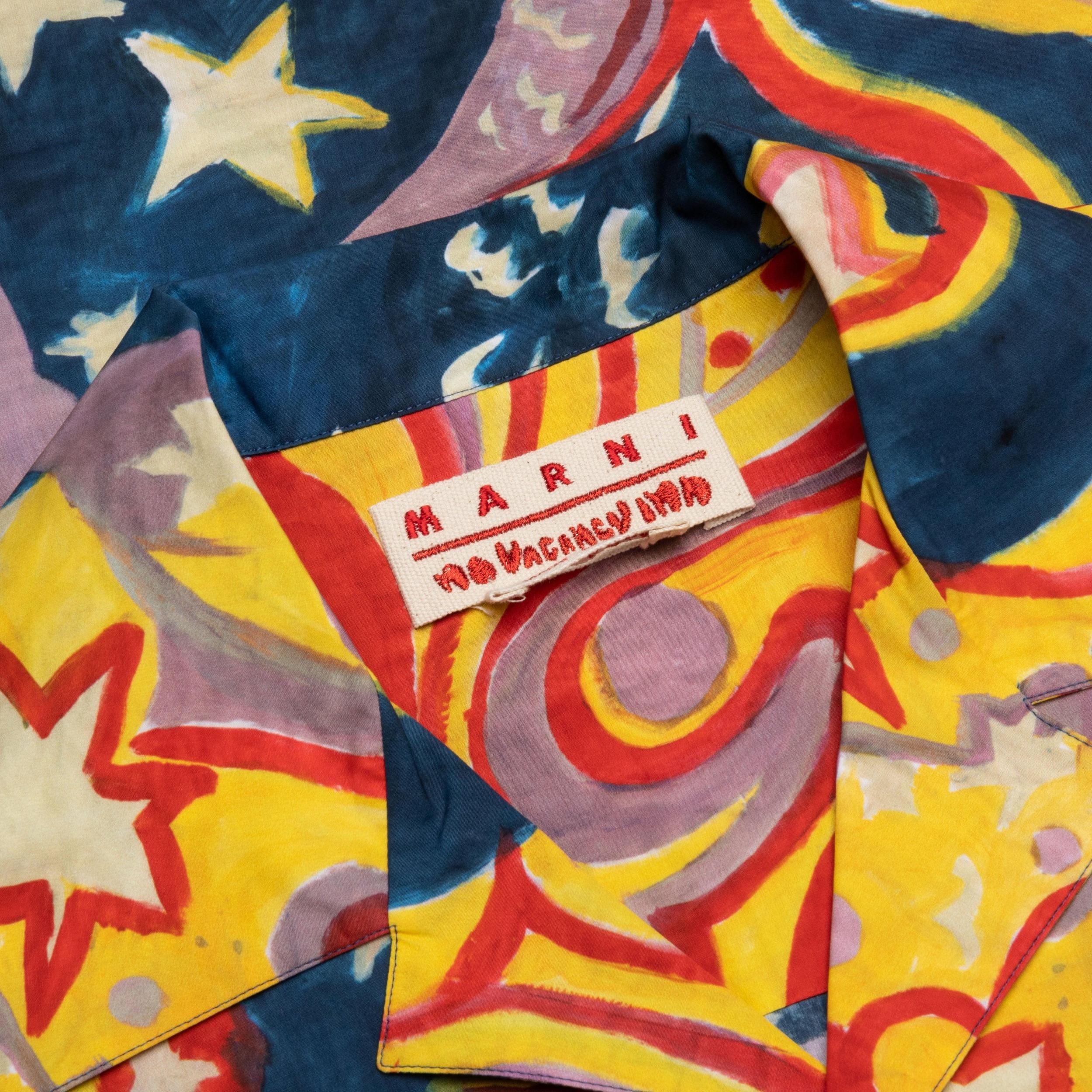 Marni x No Vacancy Inn Poplin Bowling Shirt - Royal Male Product Image