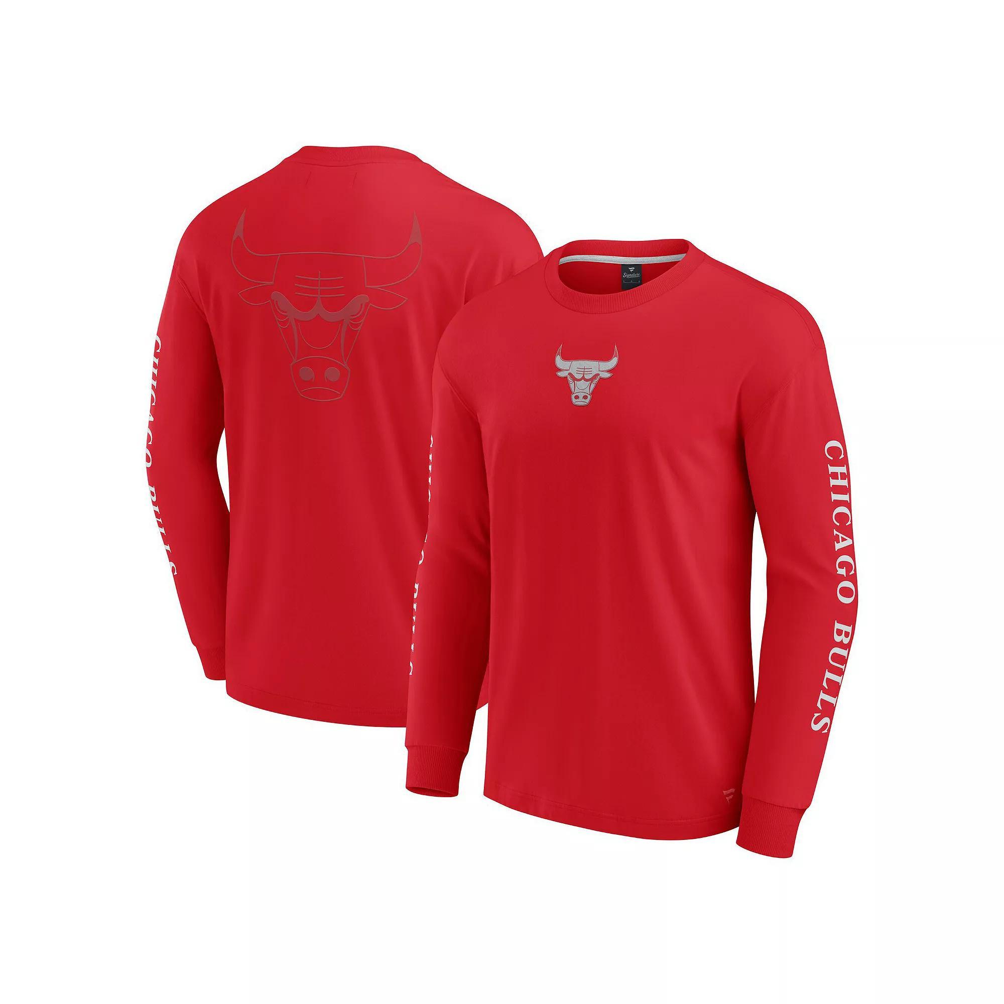 Men's Fanatics Red Chicago Bulls Elements Strive Long Sleeve T-Shirt, Size: Small Product Image