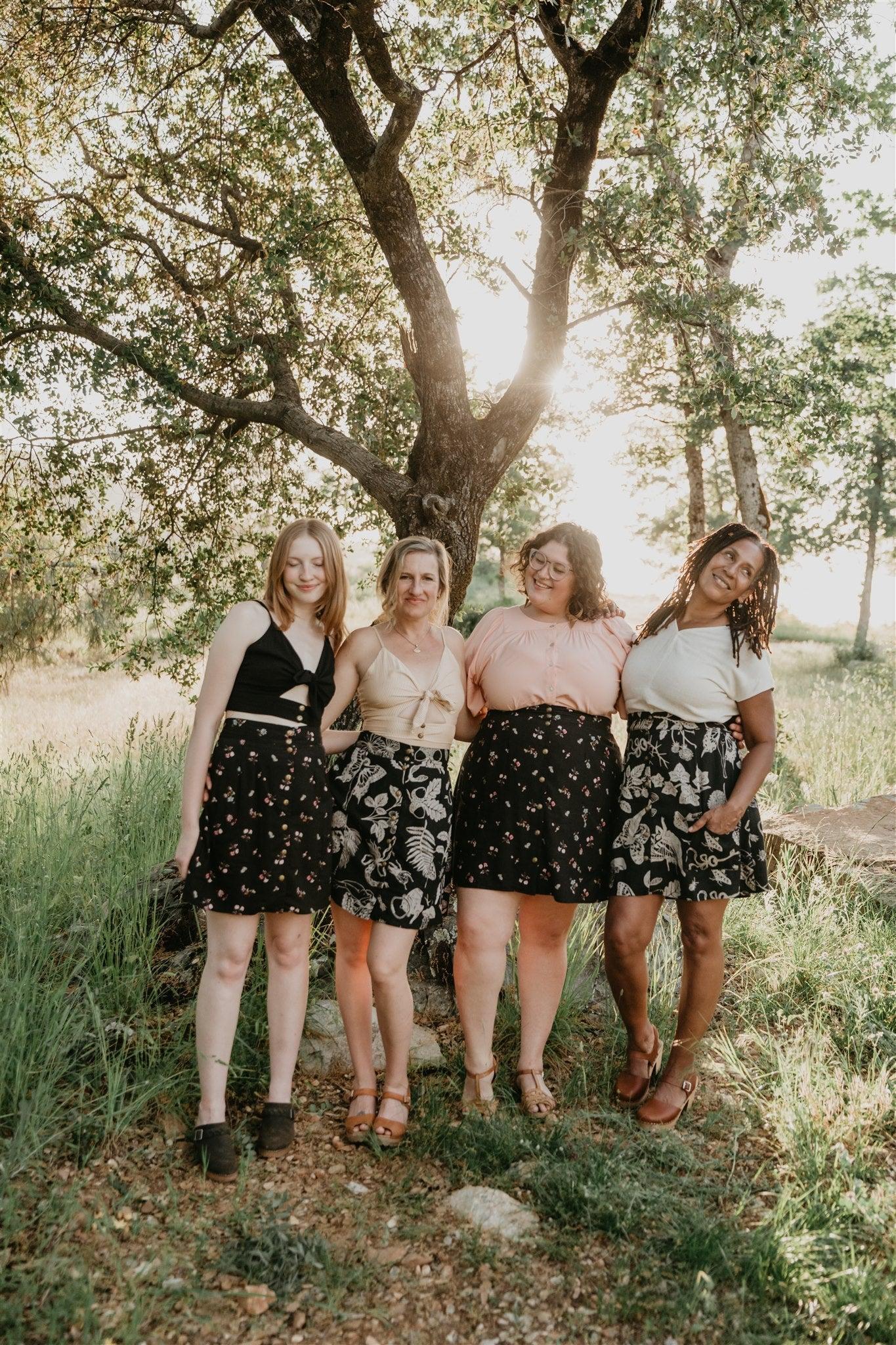 Rah Rah Skirt in Dark Floral Product Image