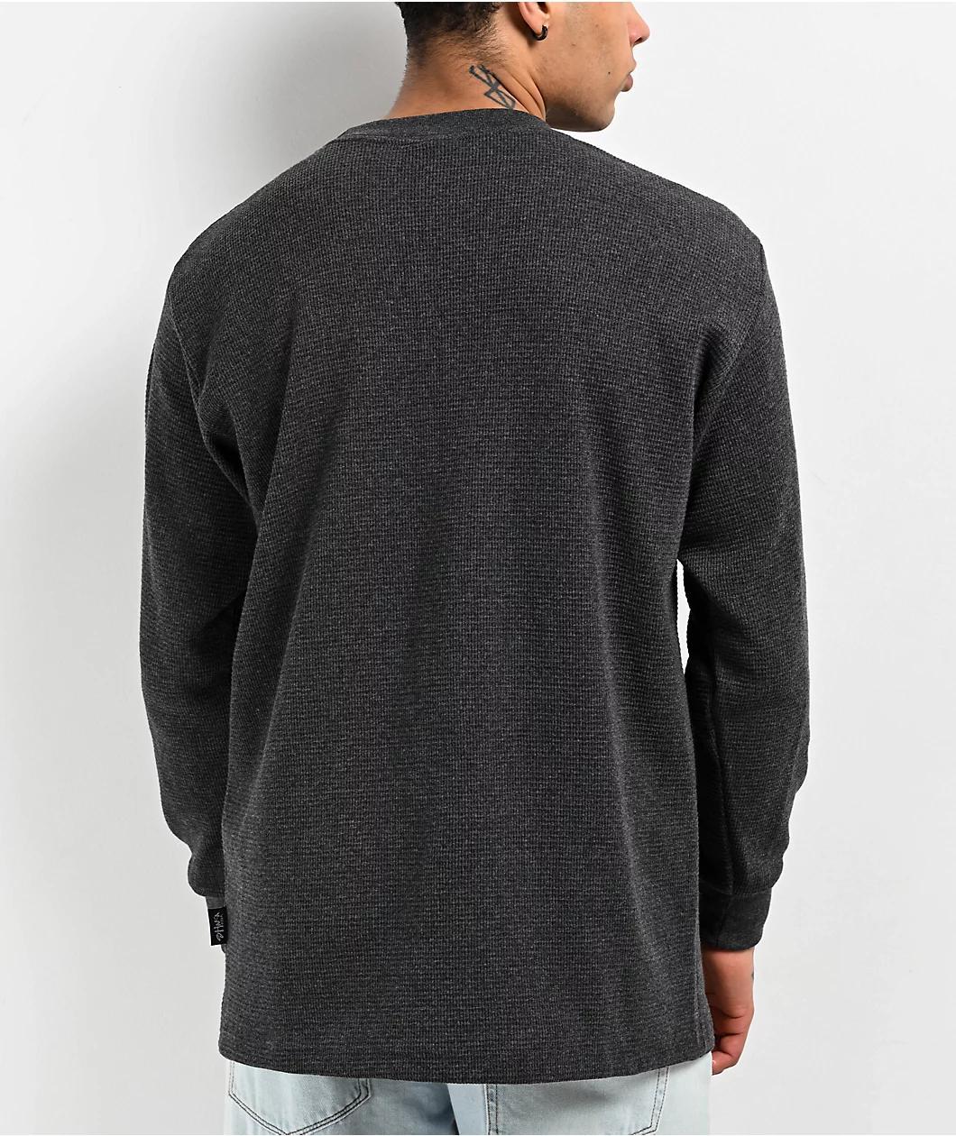 Shaka Wear Grey Heavyweight Thermal Long Sleeve T-Shirt Product Image
