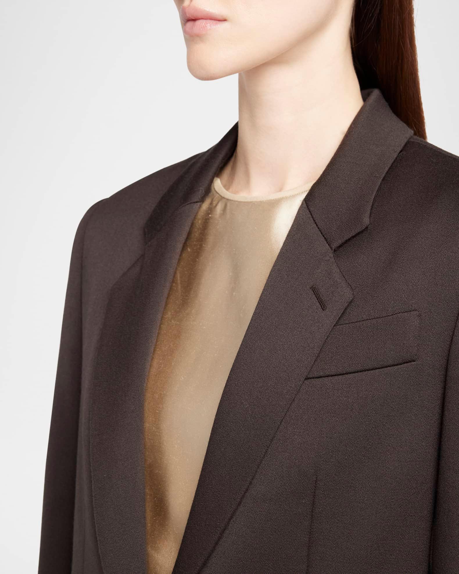 Virgin Wool Single-Breasted Blazer Product Image