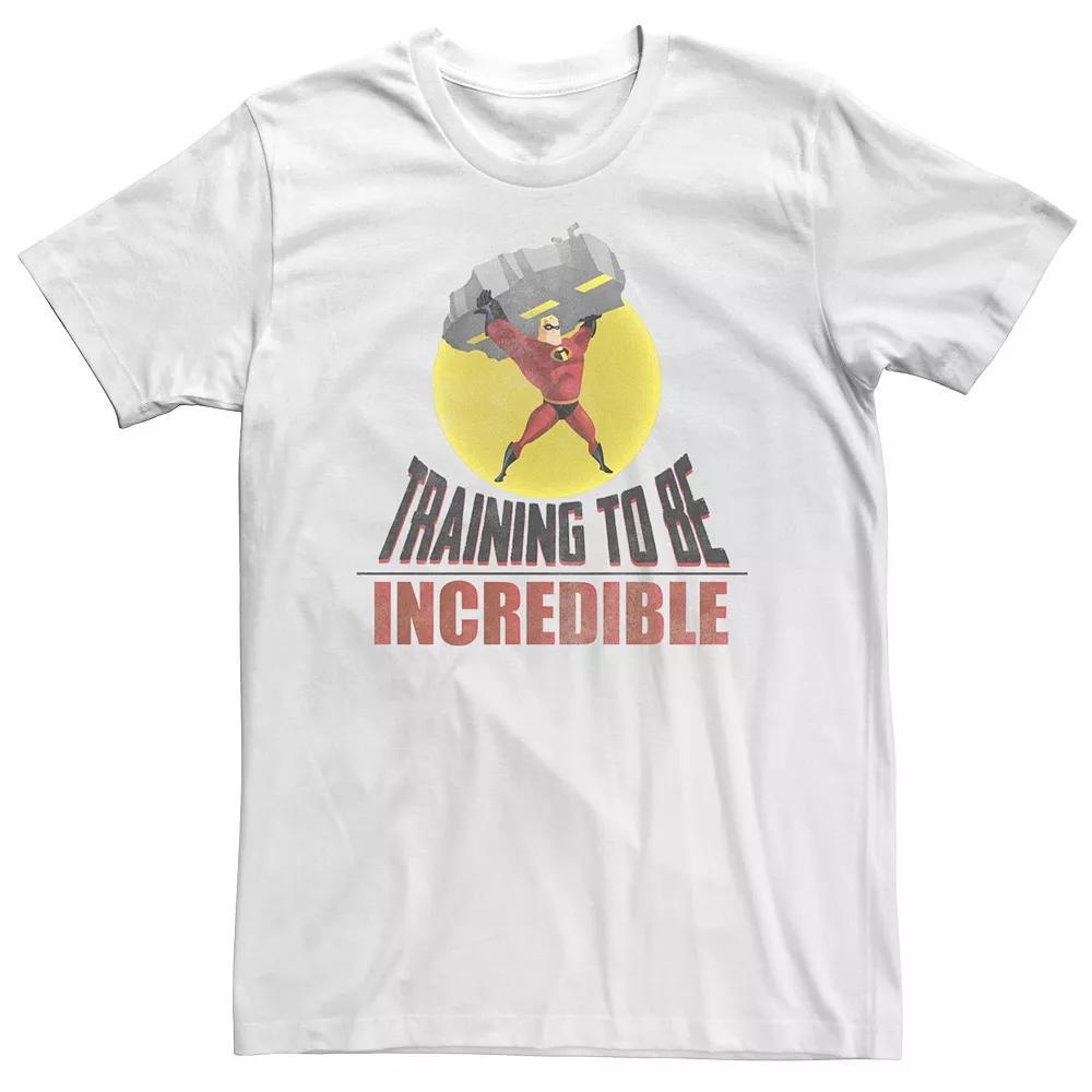Big & Tall Disney / Pixar Incredibles Training To Be Incredible Tee, Men's, Size: XL Tall, White Product Image