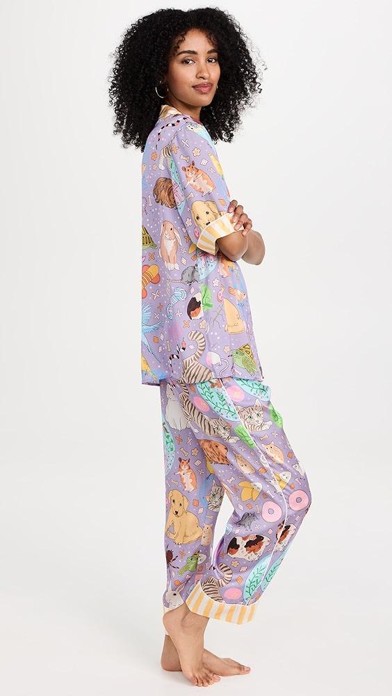 Karen Mabon Pets Short Sleeve with Long Trousers Pj Set | Shopbop Product Image