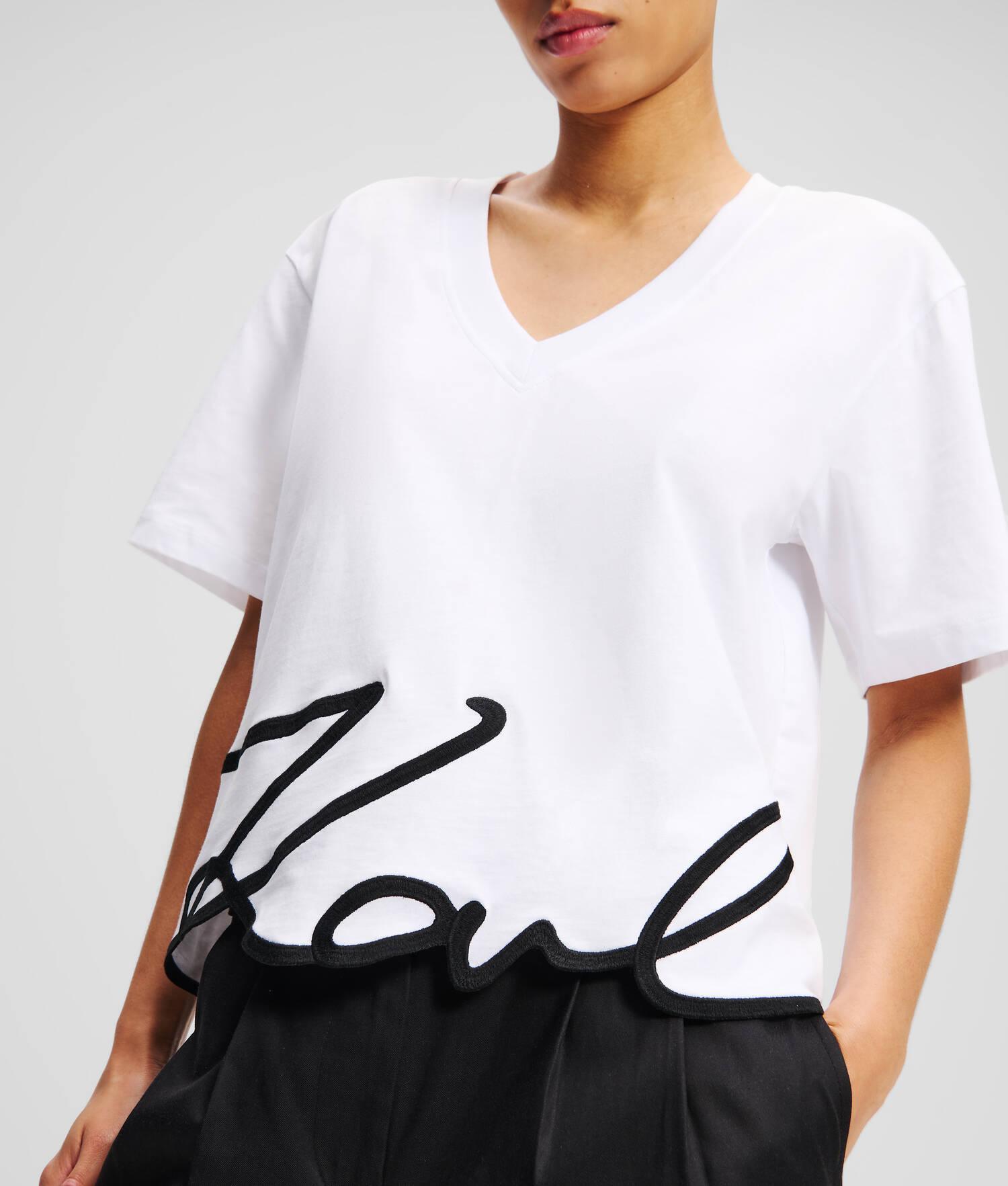 KARL SIGNATURE V-NECK T-SHIRT Product Image