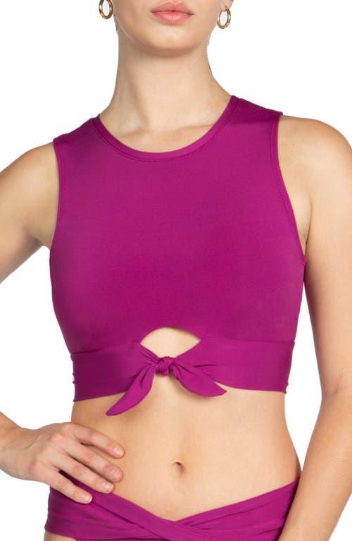 Womens Ava Cropped Swim Tank Top Product Image