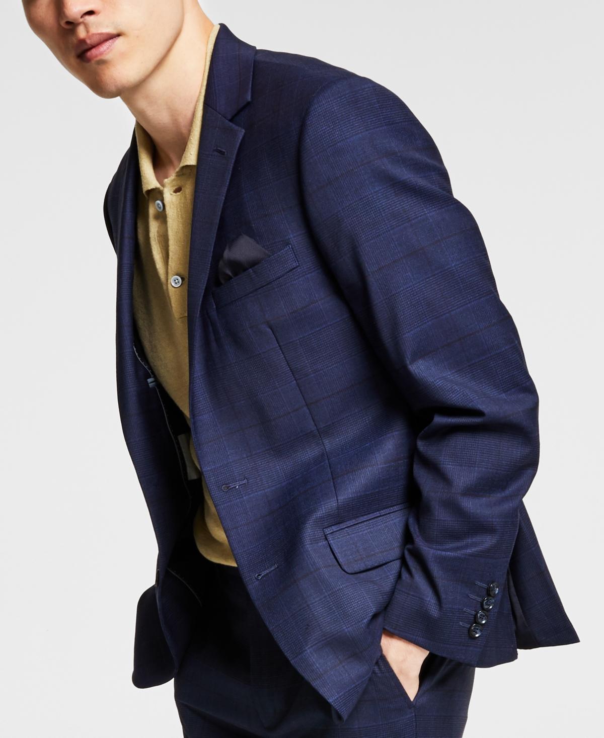 Bar Iii Mens Skinny Fit Wrinkle-Resistant Wool-Blend Suit Separate Jacket, Created for Macys Product Image