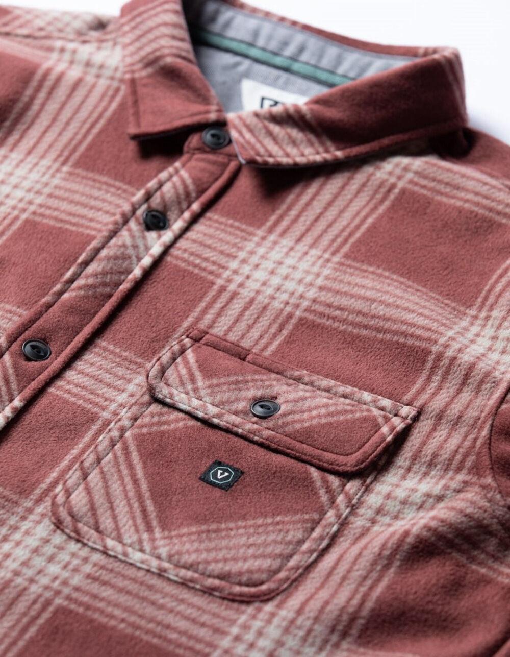 VISSLA Eco-Zy Mens Polar Flannel - RED COMBO Product Image