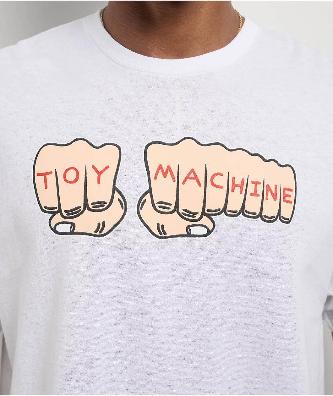 Toy Machine Fists White T-Shirt Product Image