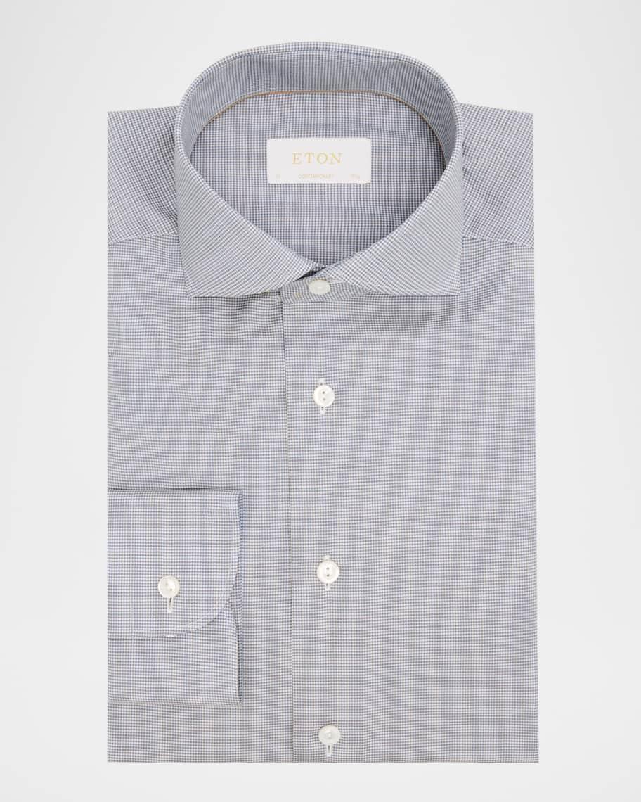 Mens Micro-Check Wool Button-Front Shirt Product Image