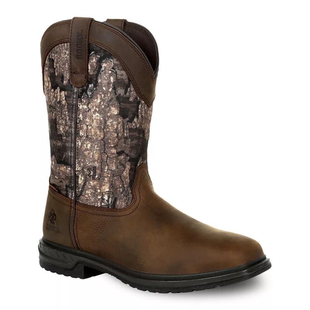 Rocky Worksmart Men's Waterproof Western Boots, Size: 8 Wide, Real Tree Timber Product Image