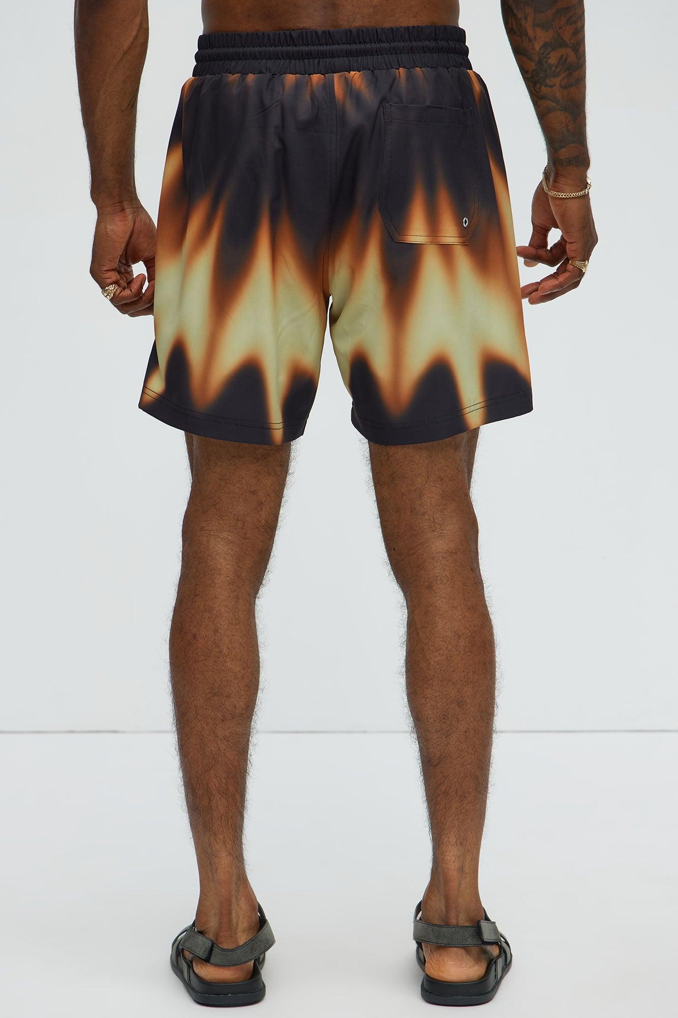 Echo Wave Swim Classic Trunk - Brown/combo Product Image