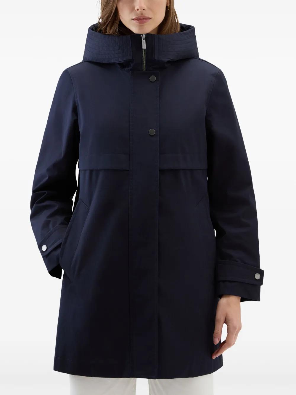 cotton hooded parka coat Product Image