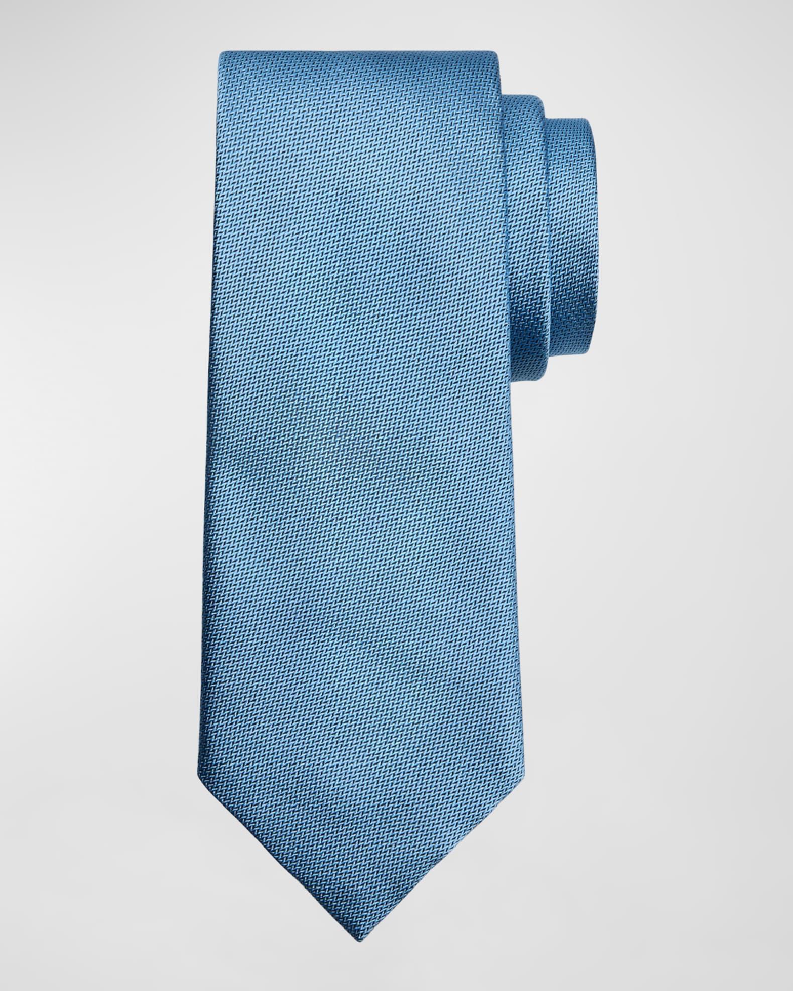 Men's Micro-Chevron Silk Tie Product Image