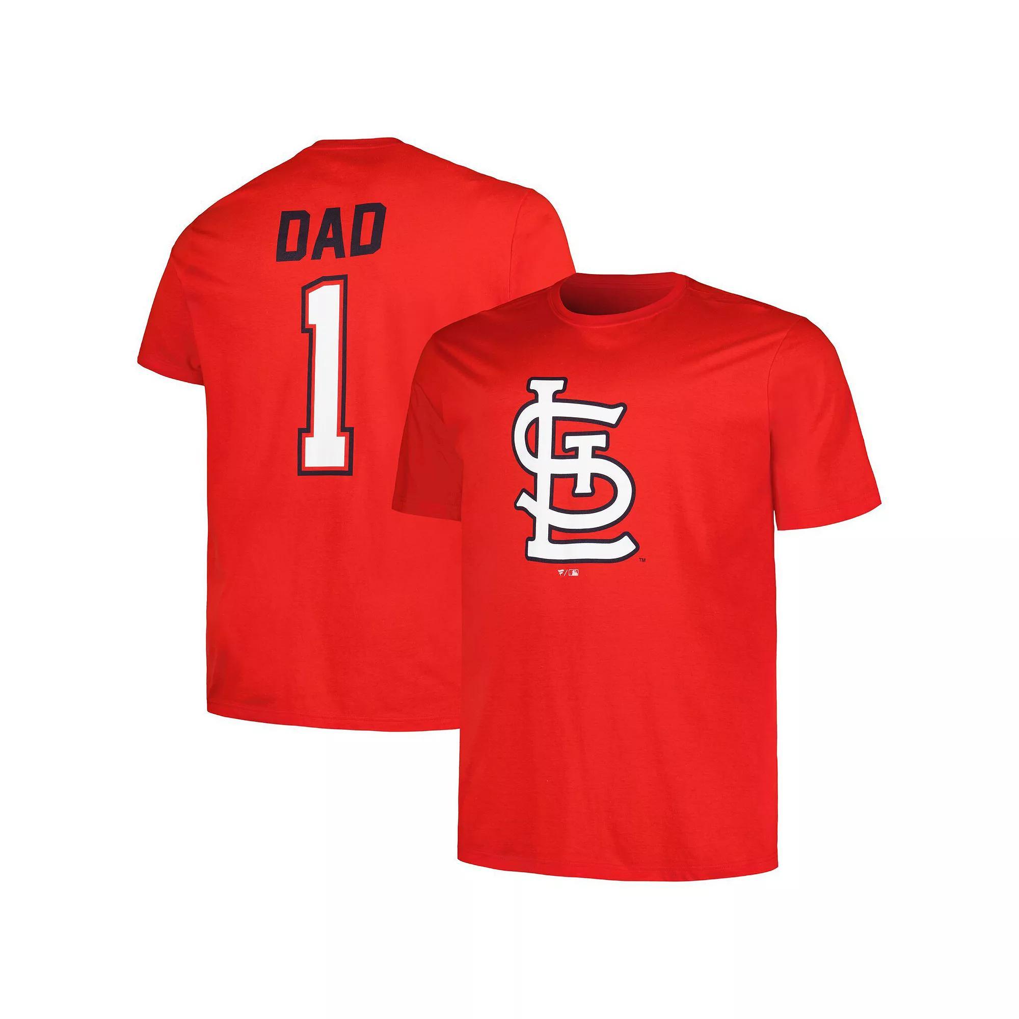 Men's Profile Red St. Louis Cardinals Big & Tall #1 Dad T-Shirt, Size: 2XLT Product Image