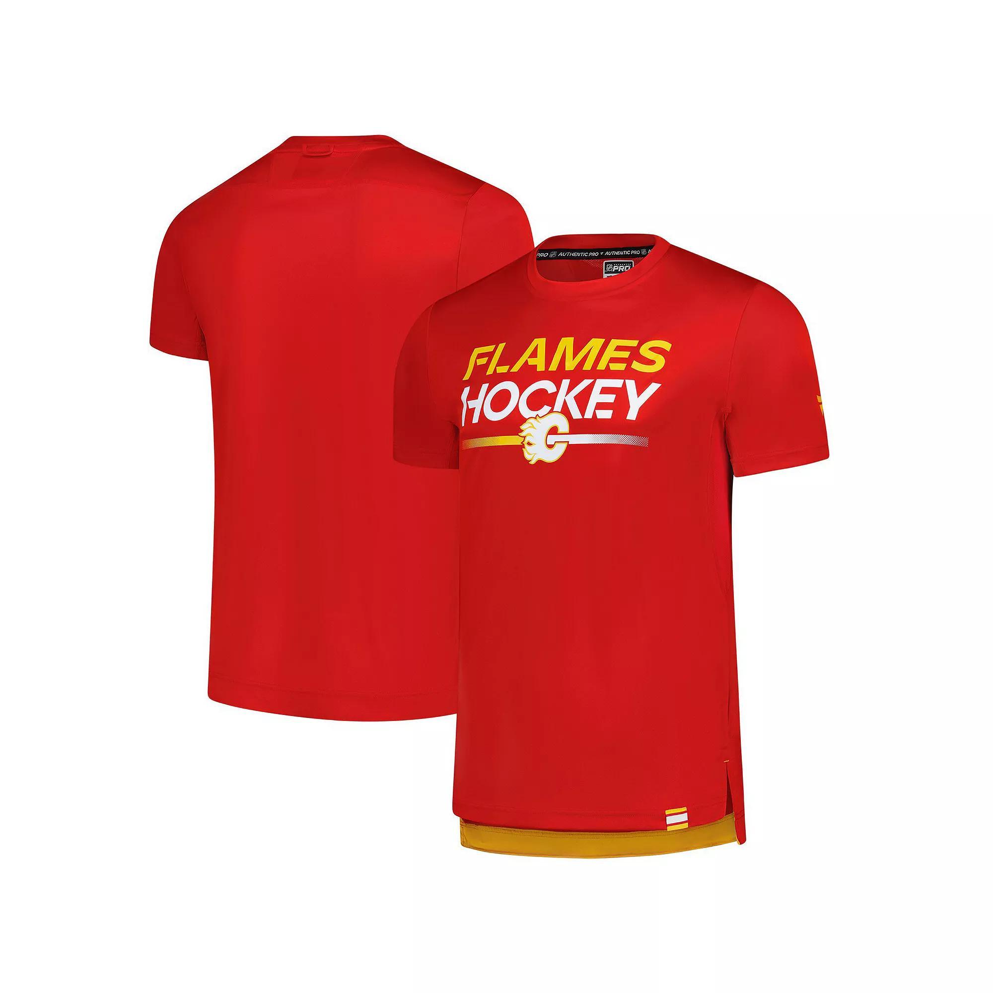 Men's Fanatics  Red Calgary Flames Tech T-Shirt, Size: Medium, Flm Red Product Image