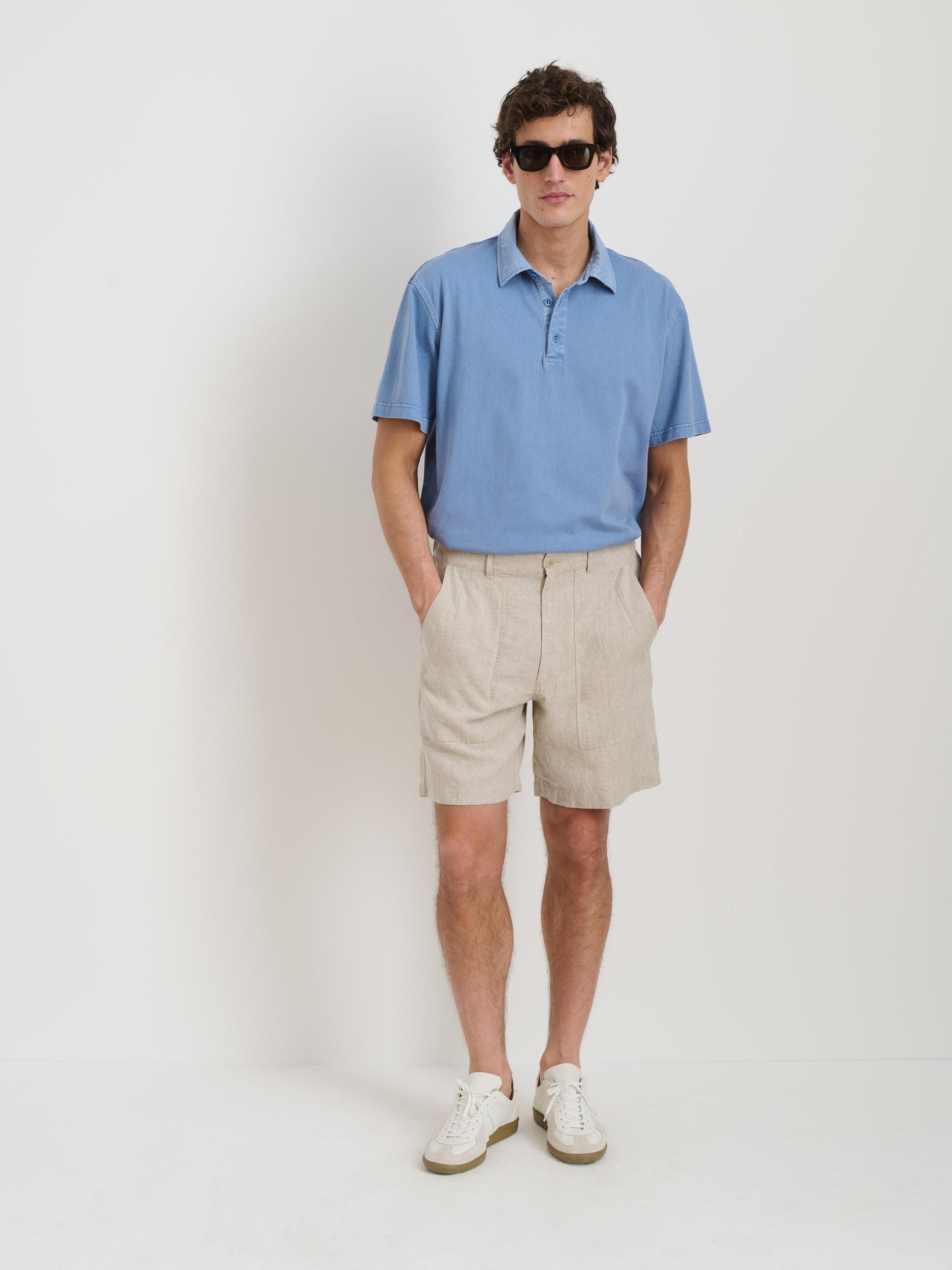 Pull On Field Short In Flax Linen Product Image