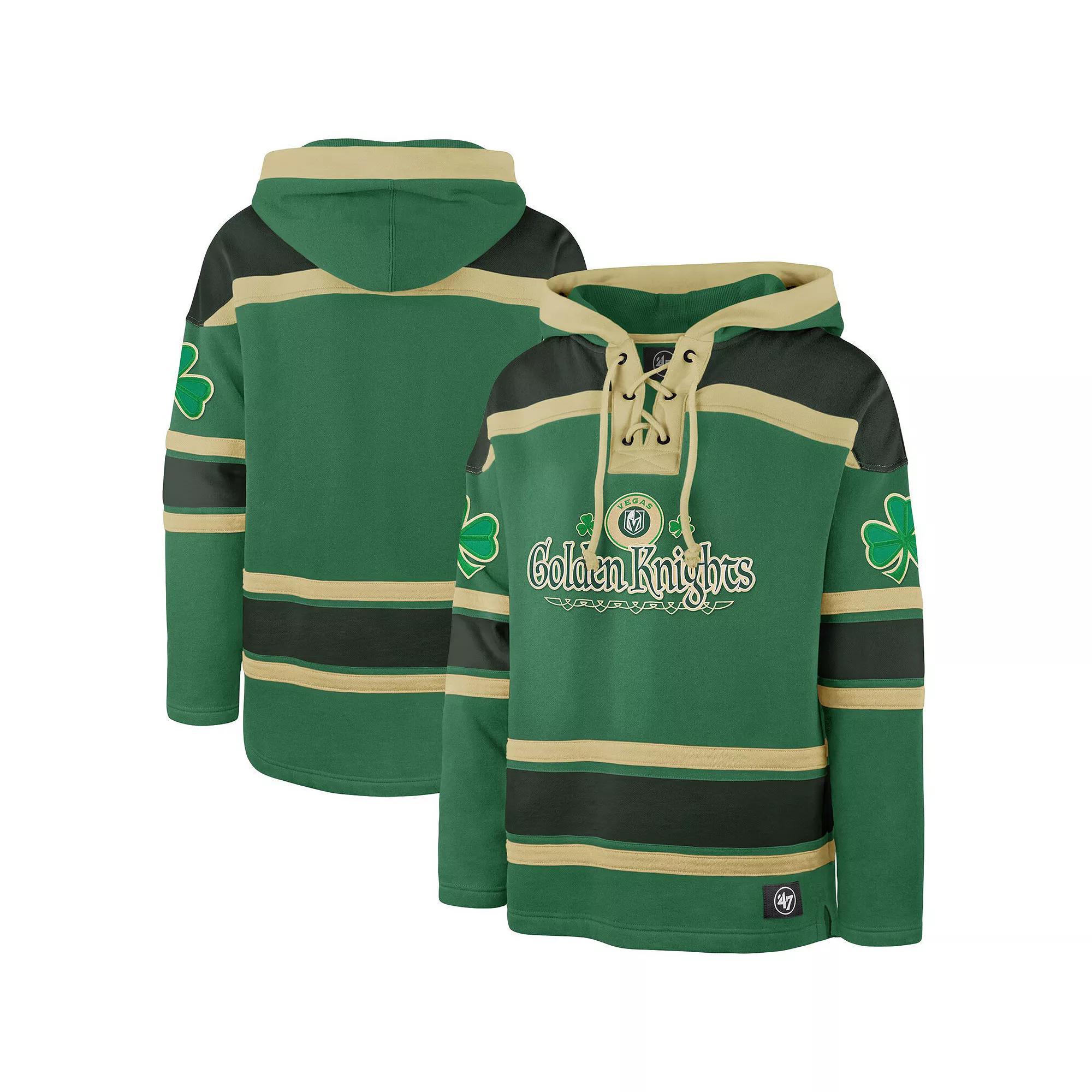 Men's '47  Kelly Green Vegas Golden Knights St. Patrick's Day McLucky Superior Lacer Pullover Hoodie, Size: Large, Lvk Green Product Image