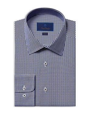 David Donahue Trim Fit Checkered Dress Shirt Product Image