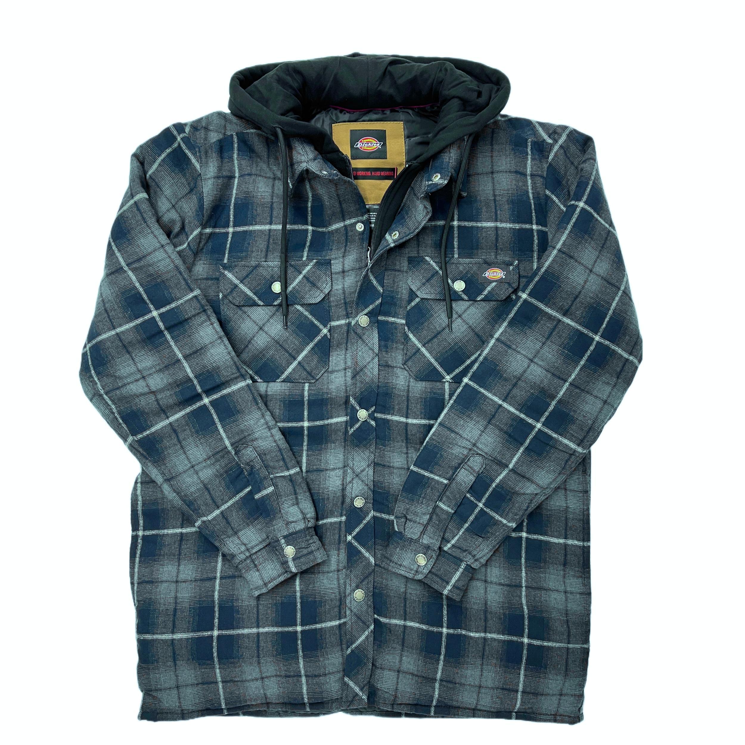 Dickies Water Repellent Flannel Hooded Shirt Jacket Male Product Image