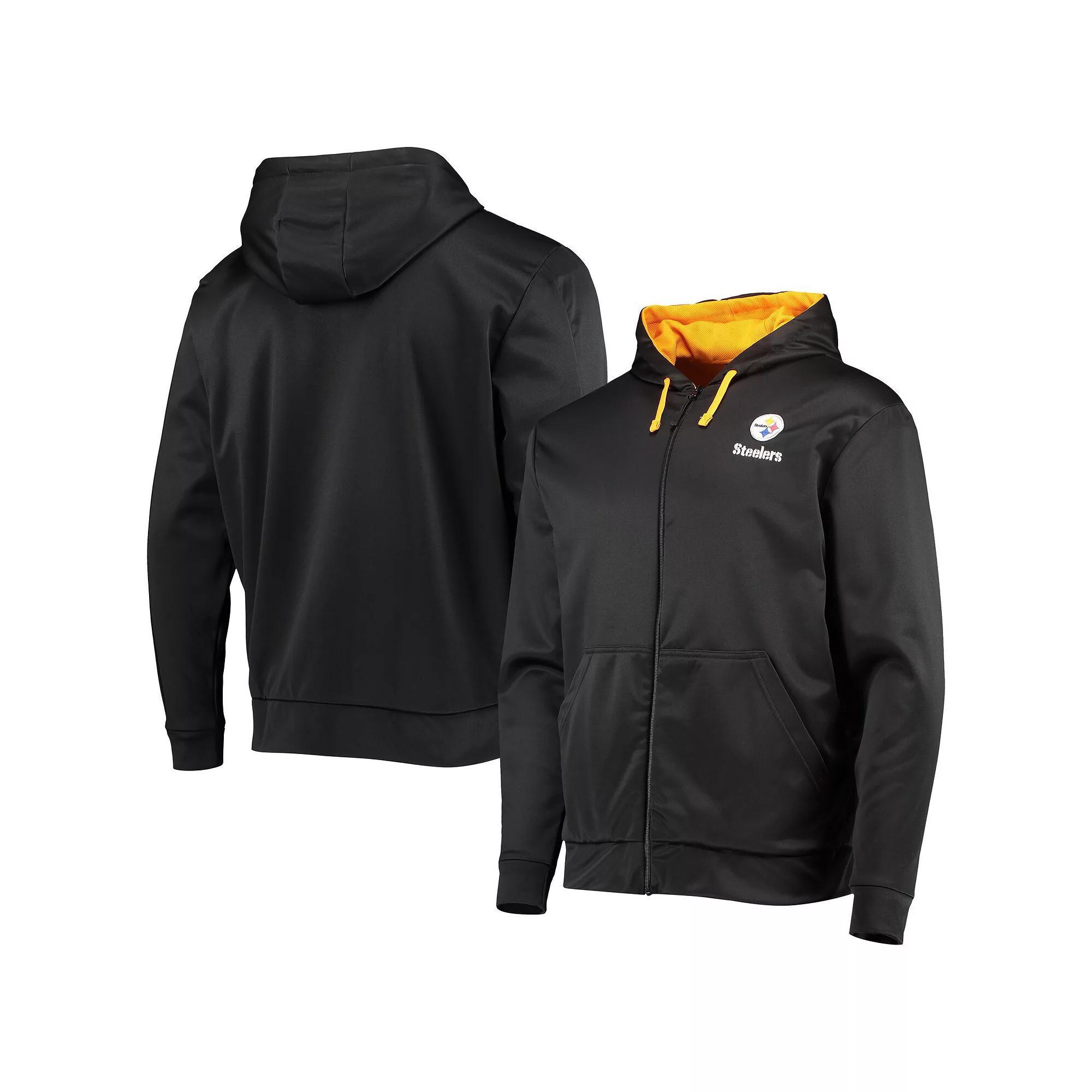 Men's Dunbrooke Black/Gold Pittsburgh Steelers Apprentice Full-Zip Hoodie, Size: Medium Product Image