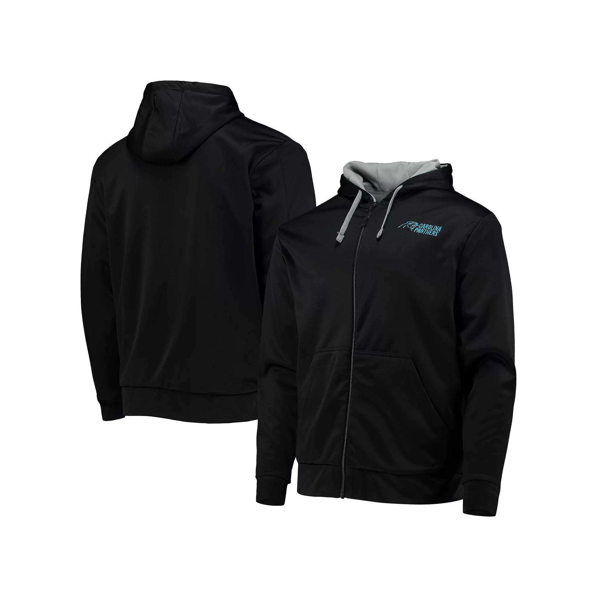 Men's Dunbrooke Black/Gray Carolina Panthers Apprentice Full-Zip Hoodie, Size: 2XL Product Image
