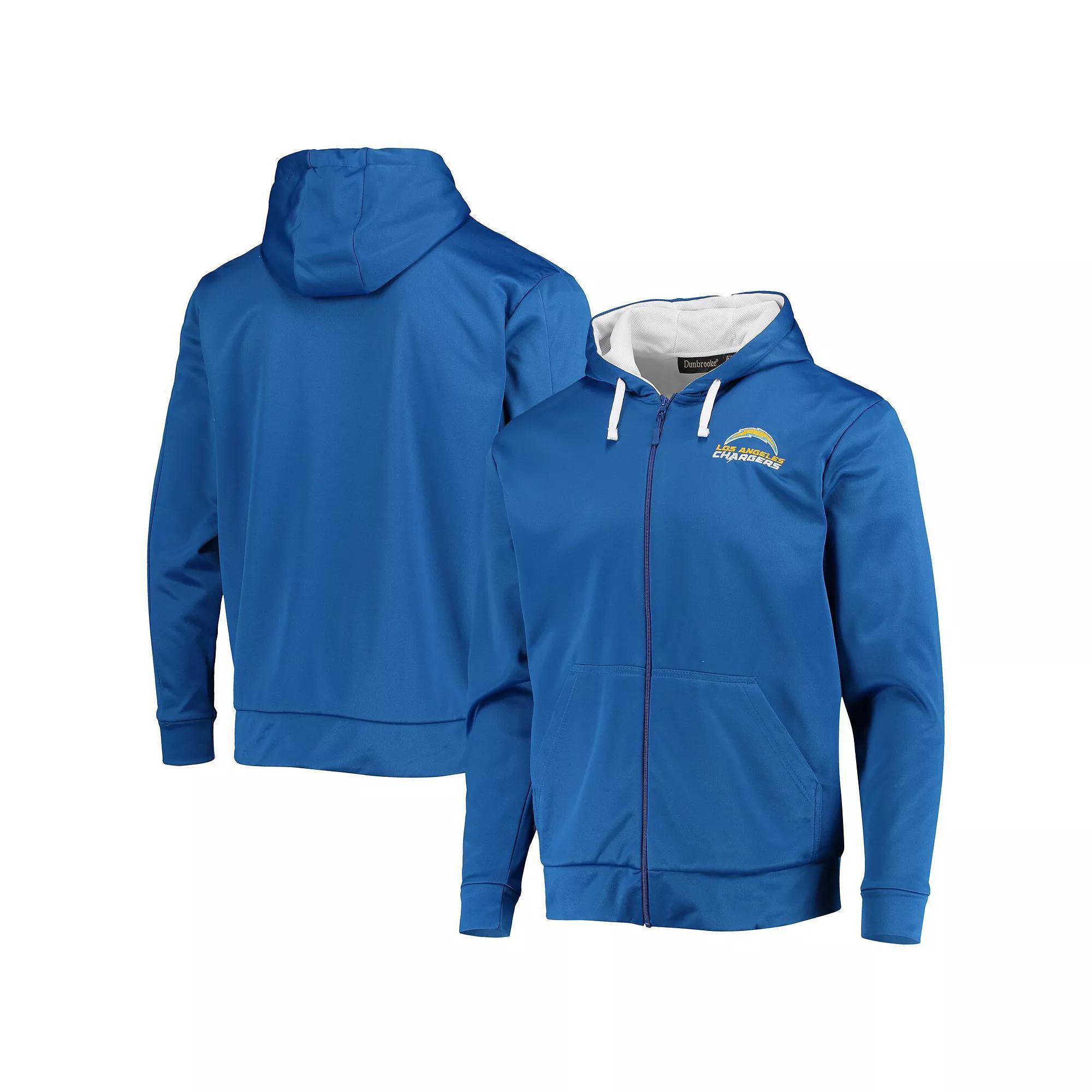 Men's Dunbrooke Powder Blue/White Los Angeles Chargers Apprentice Full-Zip Hoodie, Size: 2XL, Light Product Image