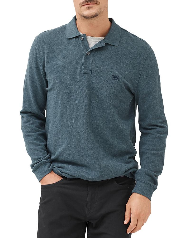 Mens Long-Sleeve Pique Polo Shirt Product Image