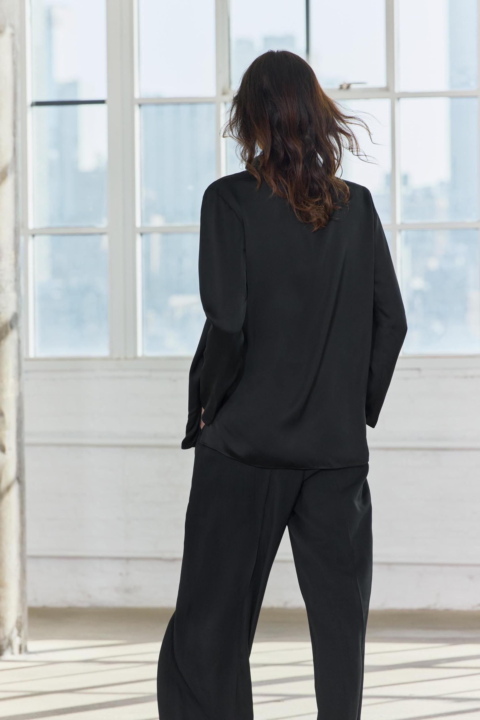 SATIN EFFECT TOP ZW COLLECTION Product Image