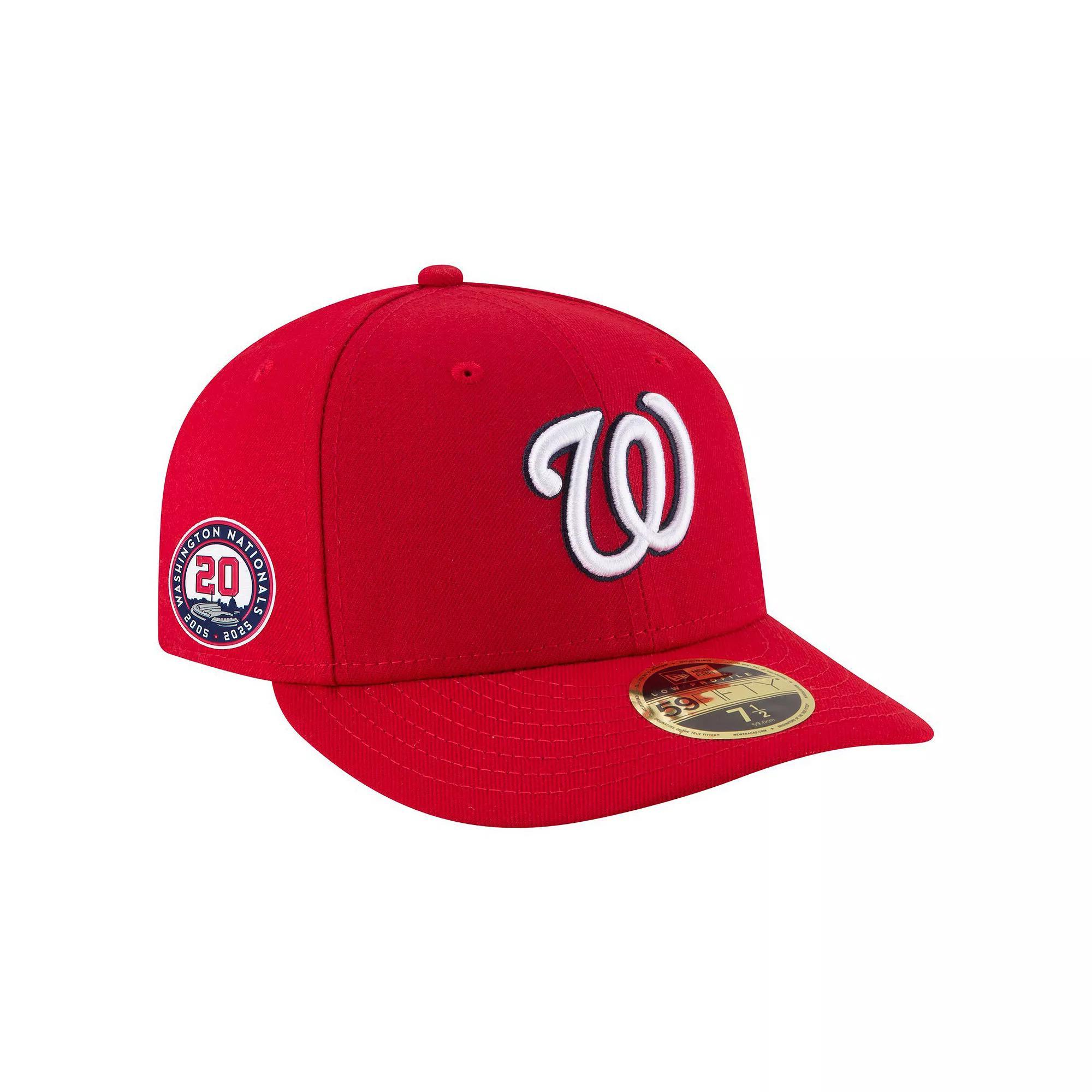 Men's New Era  Red Washington Nationals 20th Anniversary Low Profile 59FIFTY Fitted Hat, Size: 6 7/8 Product Image