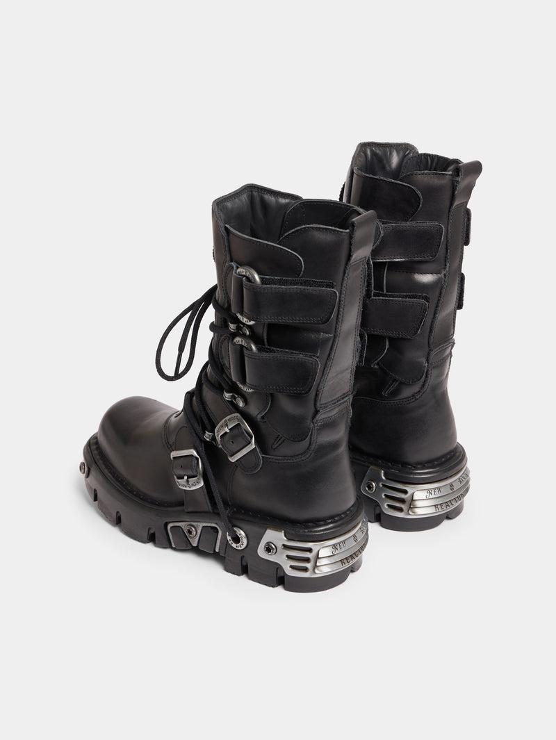 RABANNE x NEW ROCK BLACK BOOTS Product Image