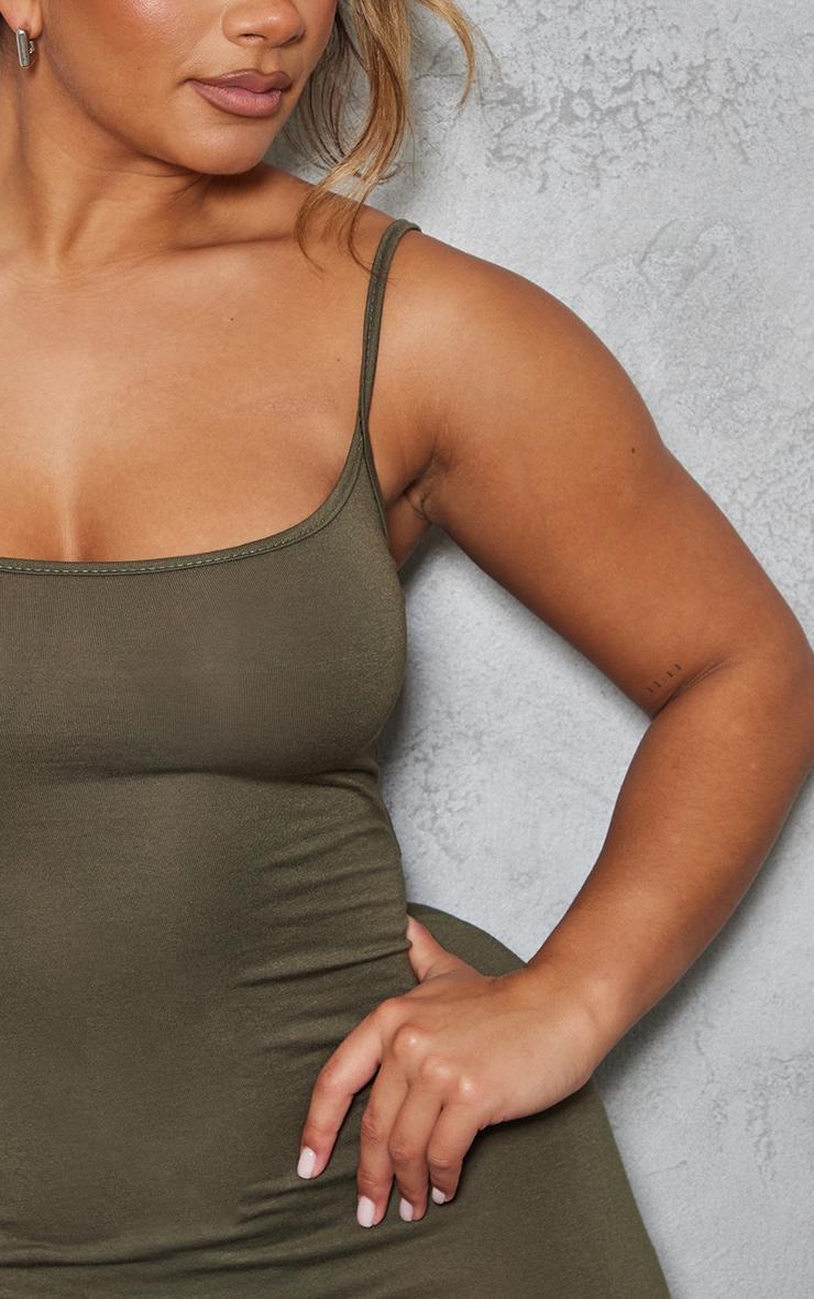Shape Olive Khaki Jersey Strappy Maxi Dress Product Image
