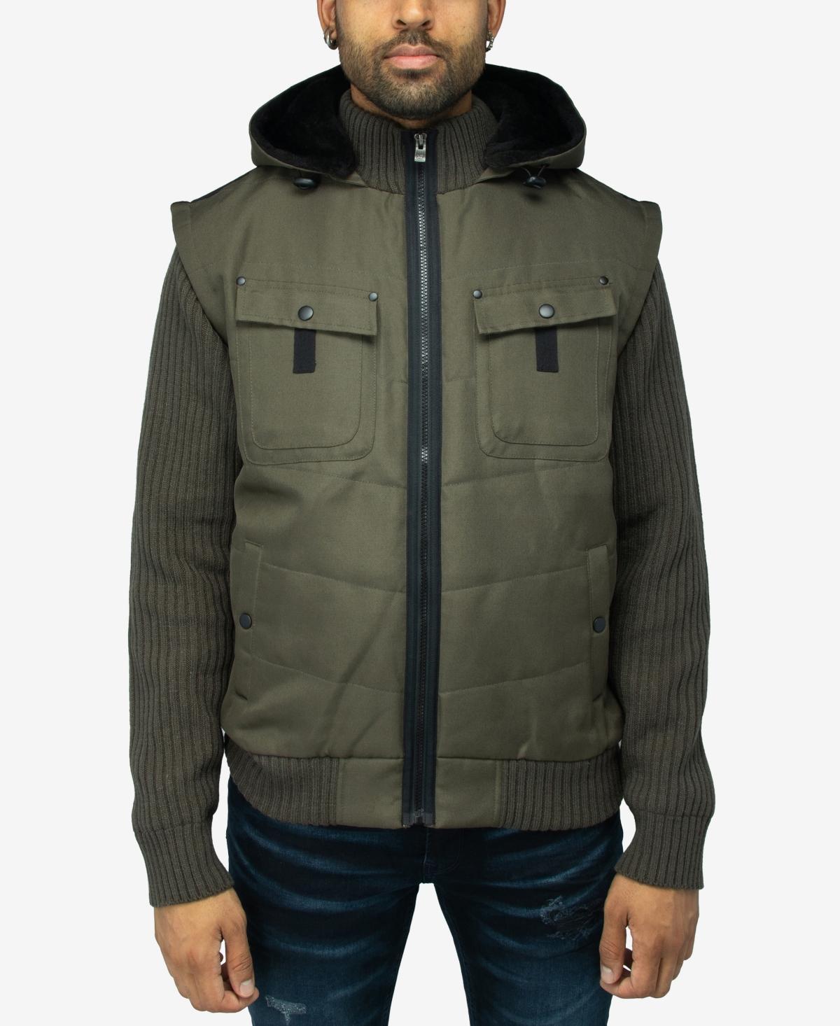 Mens Xray Light Insulated Full-Zip Sweater Jacket Grey Product Image